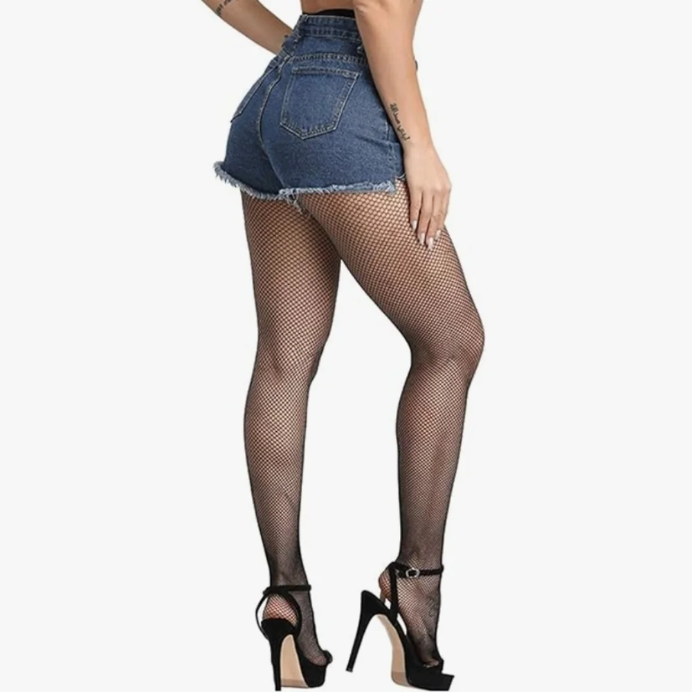 Women's Black Fishnet Stocking  Mini Hole (ONE SIZE)